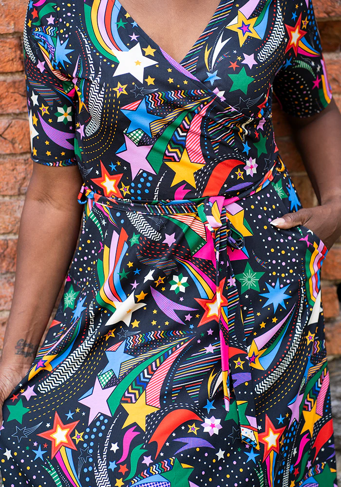 Cindie Shooting Stars Print Midi Dress - Image 6