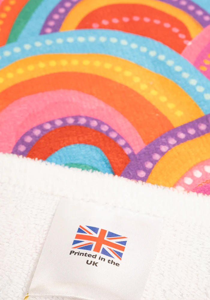 Colourful Rainbow Print Hand Towel - Image 3