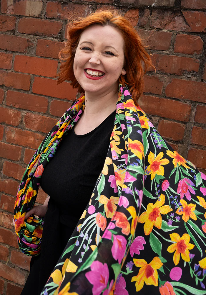 Colourful Women's Lightweight Printed Scarf - Bright Floral Print