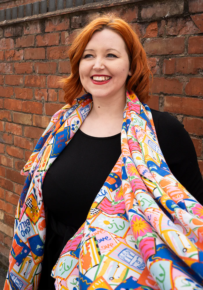 Colourful Women's Lightweight Printed Scarf - La Dolce Vita Print