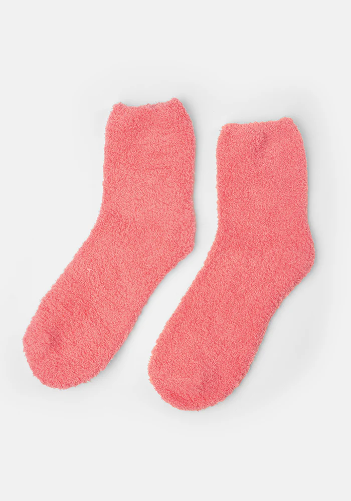 Coral Fluffy Socks - Image 3