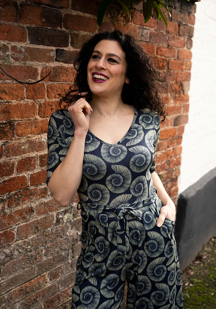 Cove Fossil Print Culotte Leg Jumpsuit - Image 10