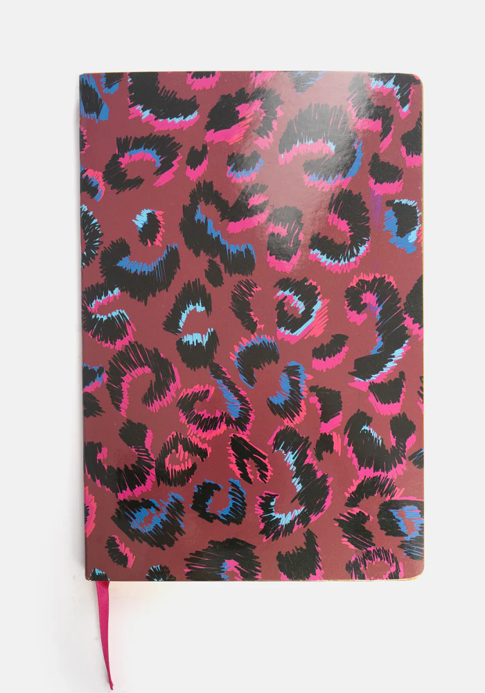 Cute Purple Animal Print Notebook - Colourful Quirky Journal Gift - Image 5