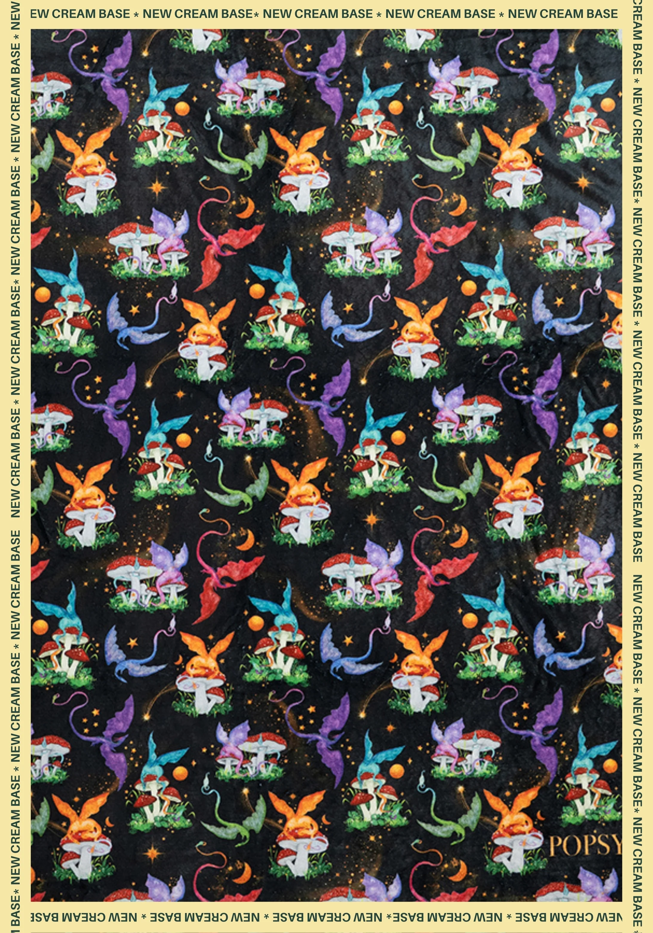 Dragon & Mushroom Pop-under Plush Blanket - Image 4