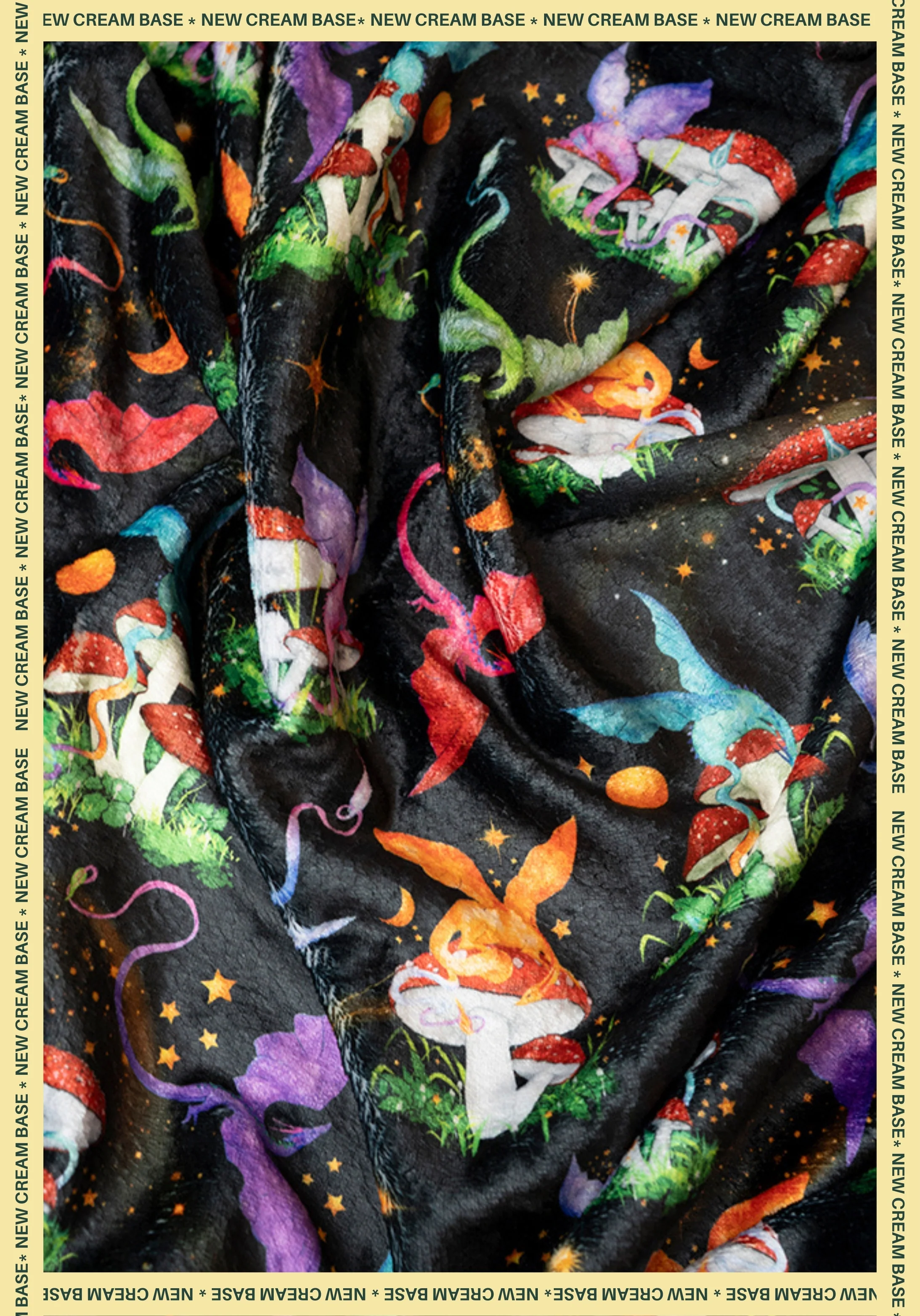 Dragon & Mushroom Pop-under Plush Blanket - Image 7
