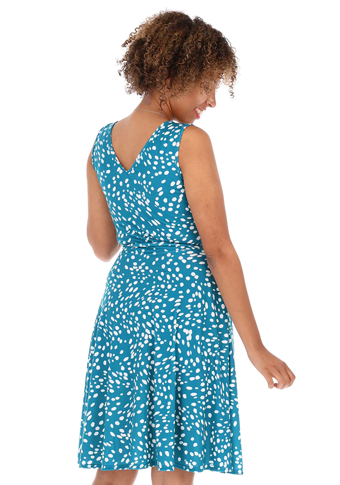 Edmee Irregular Spot Print Jersey Dress - Image 3