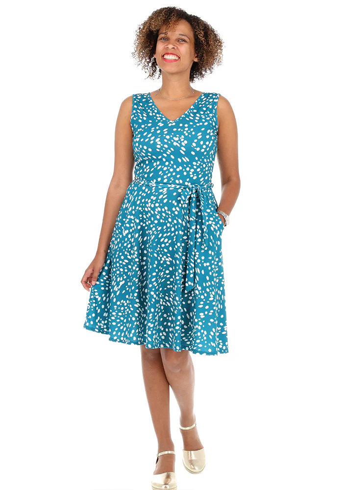 Edmee Irregular Spot Print Jersey Dress - Image 4