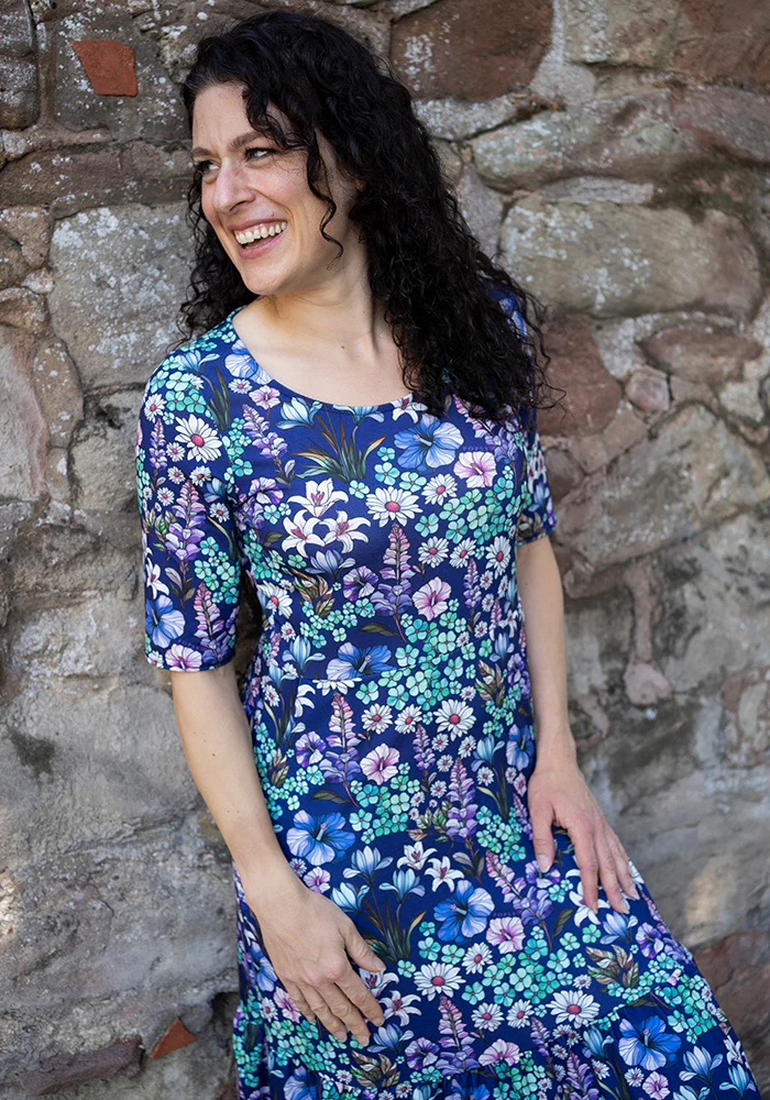 Elenor Floral Mosaic Print Dress - Image 3