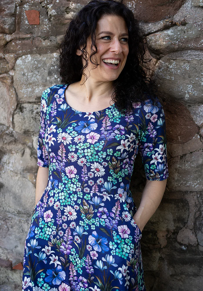 Elenor Floral Mosaic Print Dress - Image 5