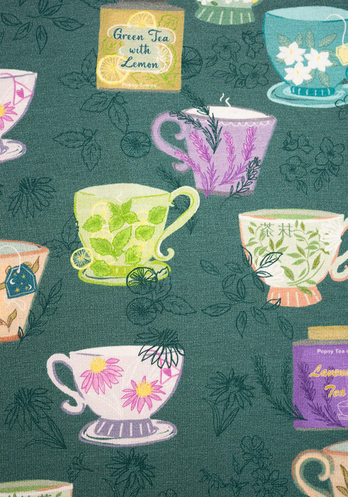 Ella-Rose Herbal Tea Print Cotton Dress - Image 2