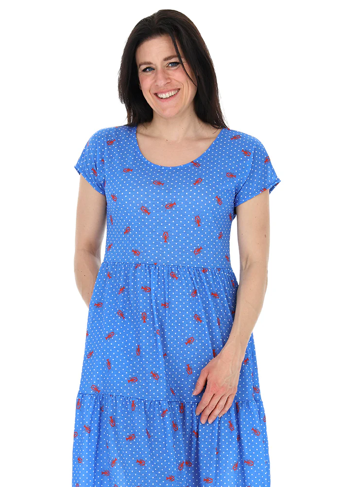 Ennis Polka Dot Lobster Print Dress - Image 2