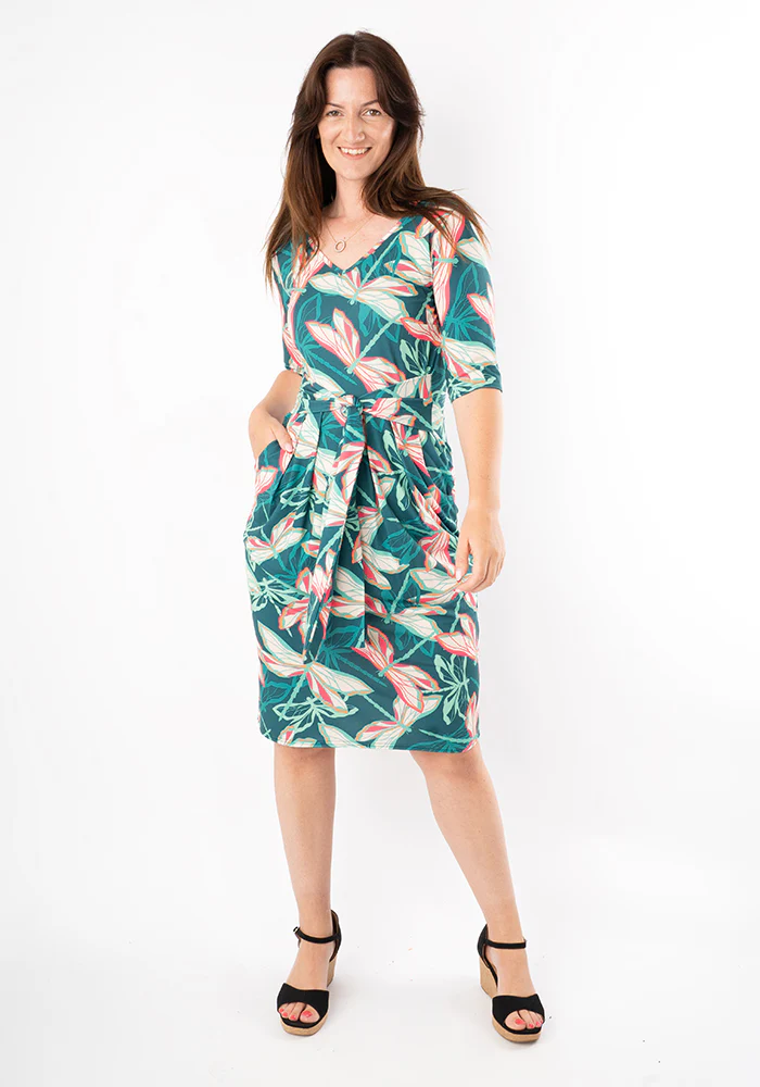 Etis Layered Dragonfly Print Dress - Image 3