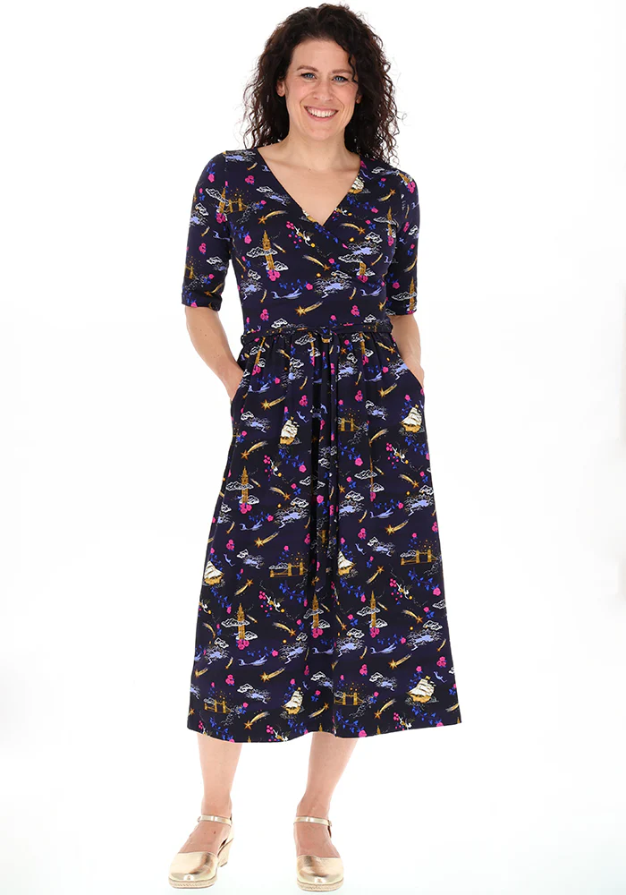 Finna Magical Story Print Cotton Midi Dress - Image 7