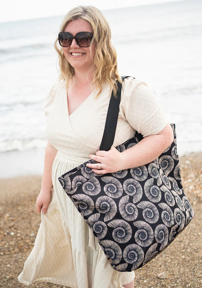 Fossil Print Beach Bag - Image 4