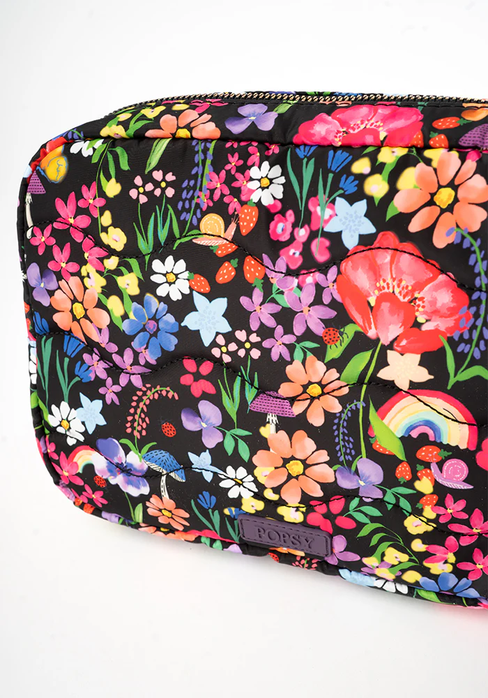 Garden Rainbow Floral Print Makeup Bag - Image 2