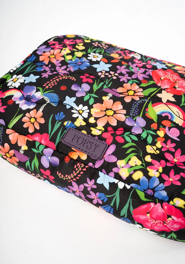 Garden Rainbow Floral Print Makeup Bag - Image 4