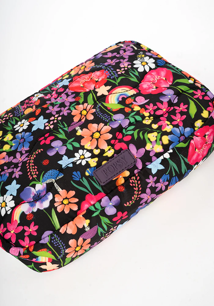 Garden Rainbow Floral Print Makeup Bag - Image 5