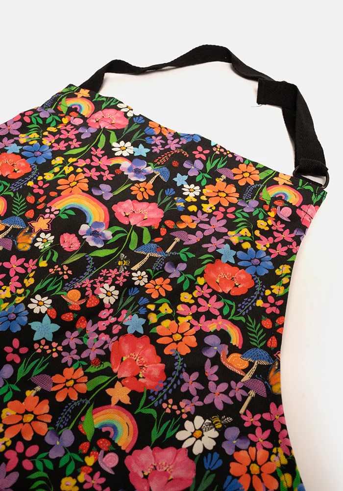 Garden Rainbow Floral Print Apron - Image 5