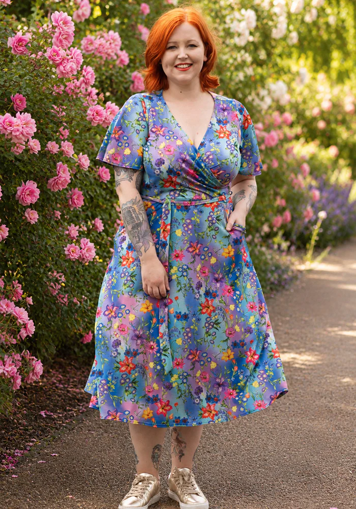 Gayle Floral Ombre Print Midi Dress - Image 3