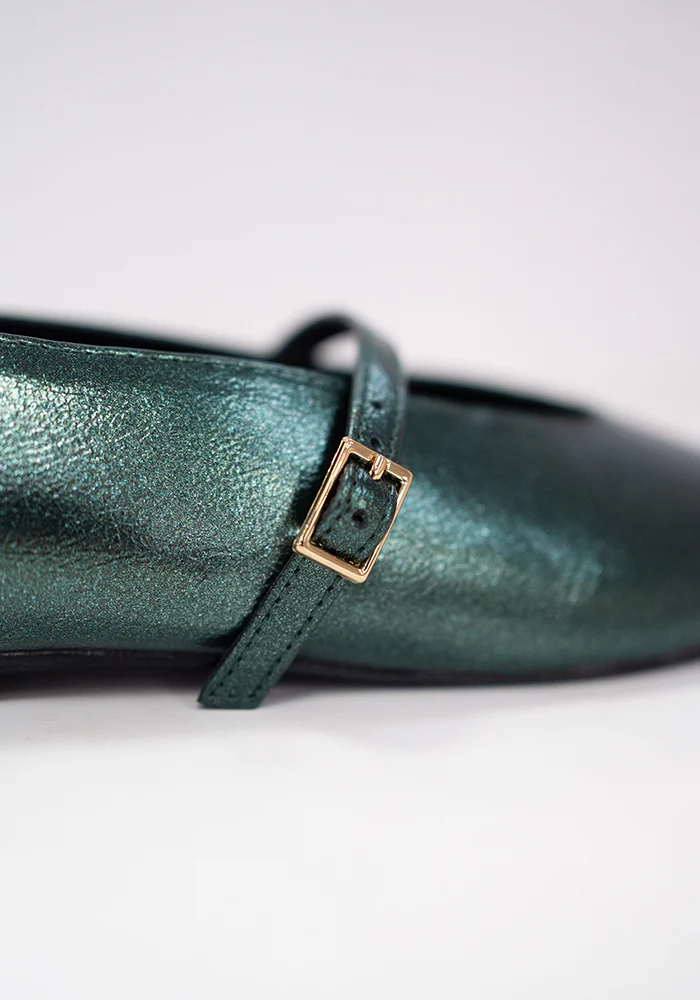 Green Metallic Ballet Pump - Image 10