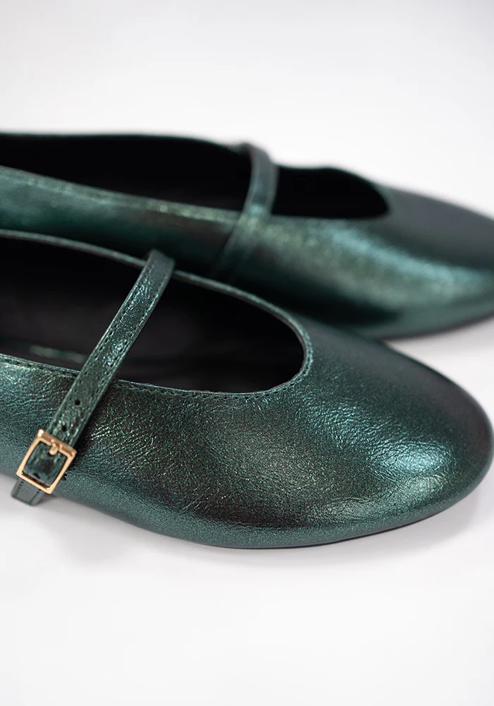 Green Metallic Ballet Pump - Image 11