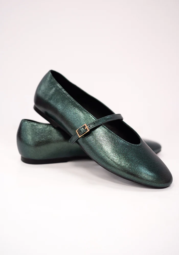 Green Metallic Ballet Pump - Image 4