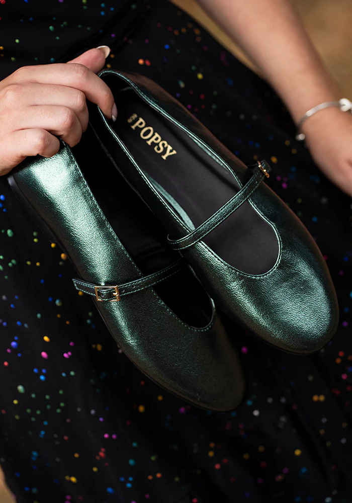 Green Metallic Ballet Pump - Image 6