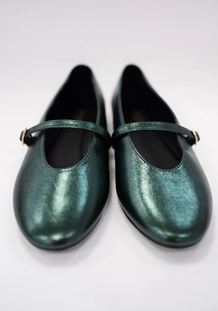 Green Metallic Ballet Pump - Image 7