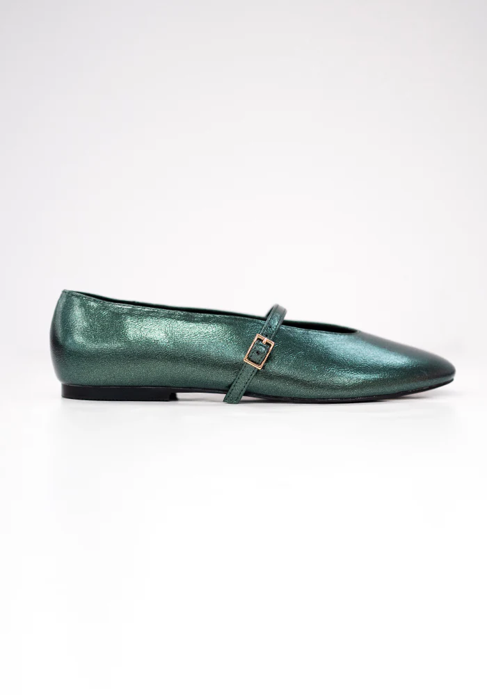 Green Metallic Ballet Pump - Image 9