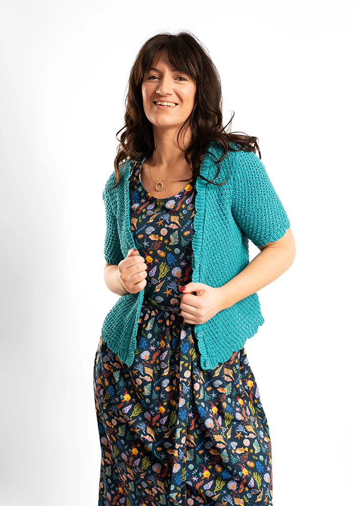 Harbor Sea Life Print Cotton Midaxi Dress - Image 4