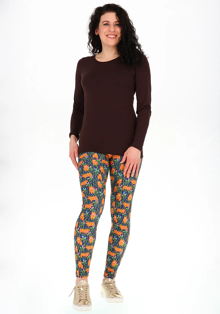 Heath Highland Cow Print Leggings - Image 2