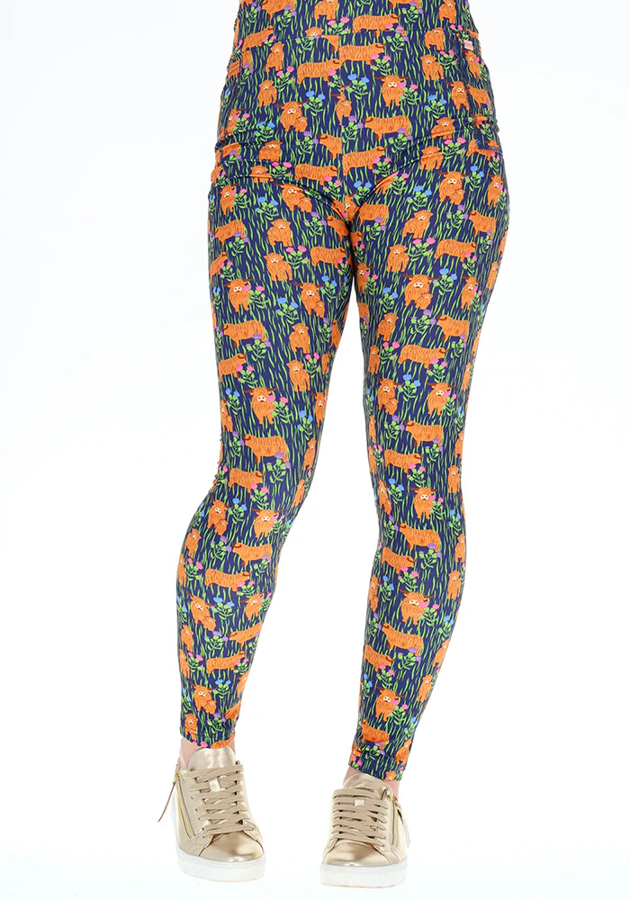 Heath Highland Cow Print Leggings - Image 3