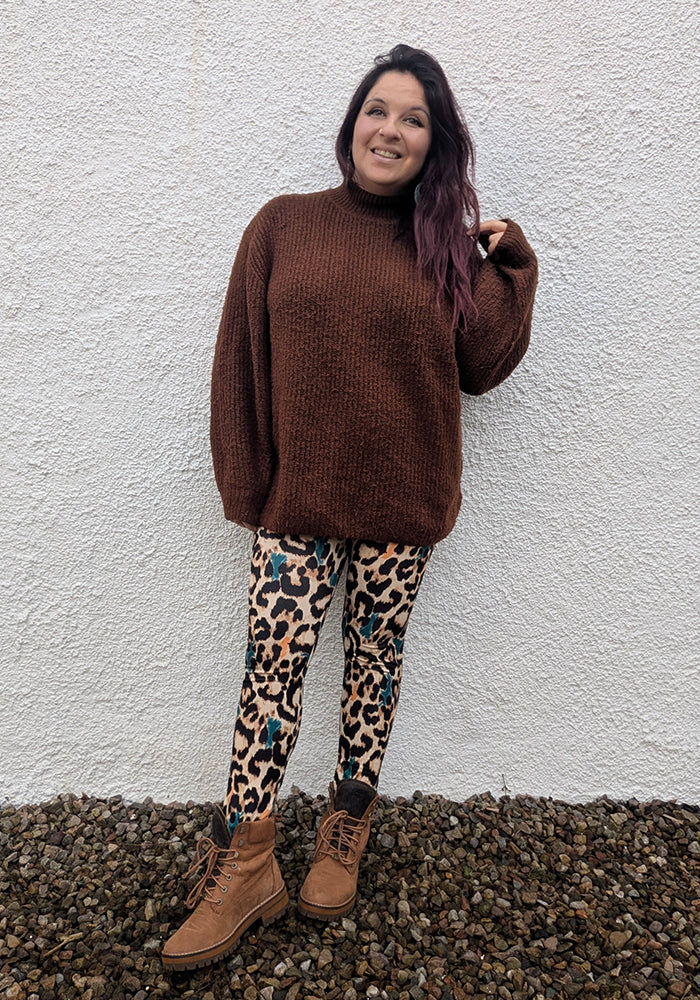 Heath Natural Animal Print 2 Pocket Leggings - Image 6