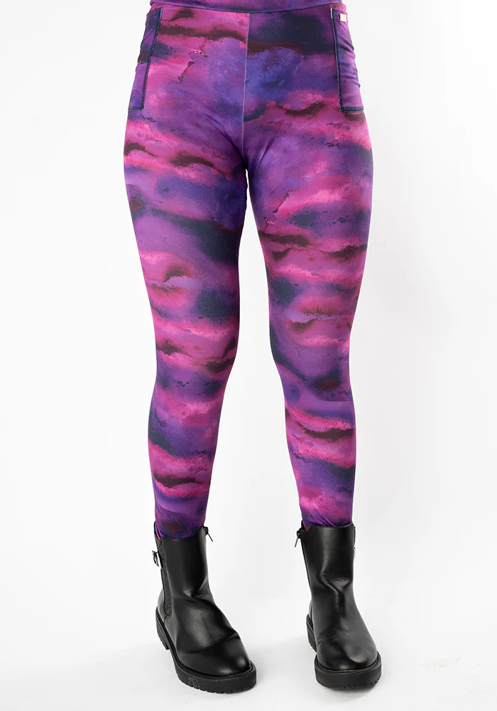 Heath Purple Ombre Print Leggings - Image 4