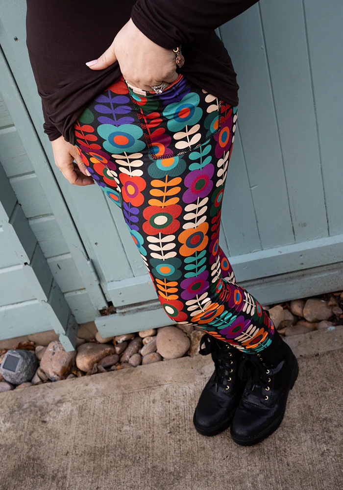 Heath Retro Flower Print Leggings