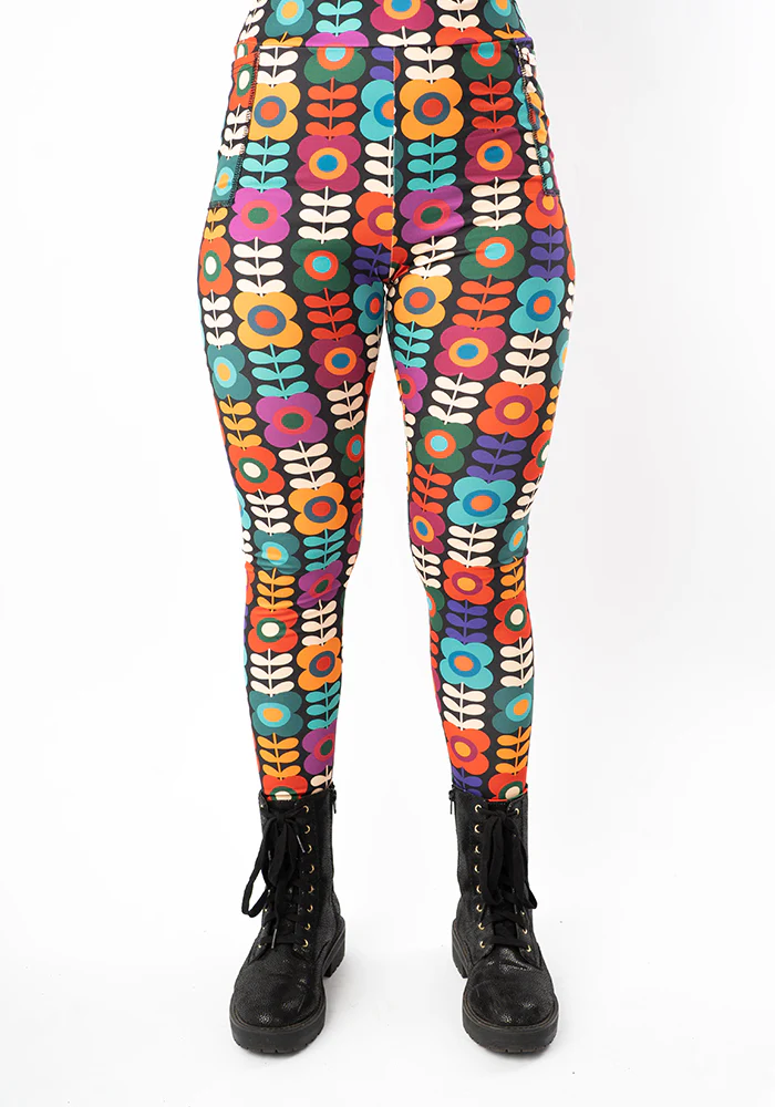 Heath Retro Flower Print Leggings - Image 3