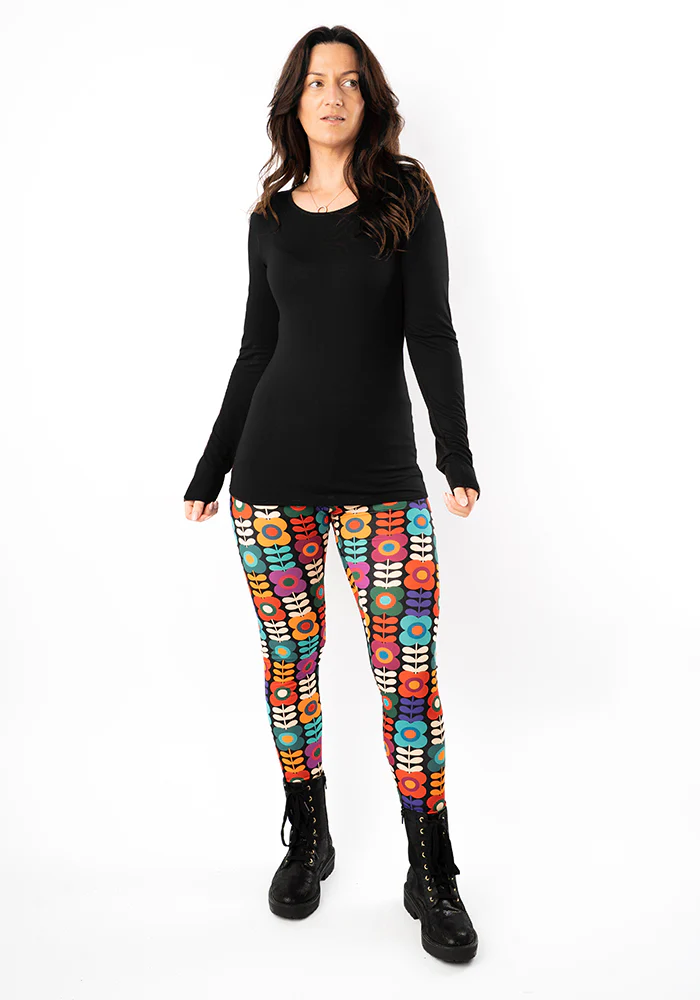 Heath Retro Flower Print Leggings - Image 4