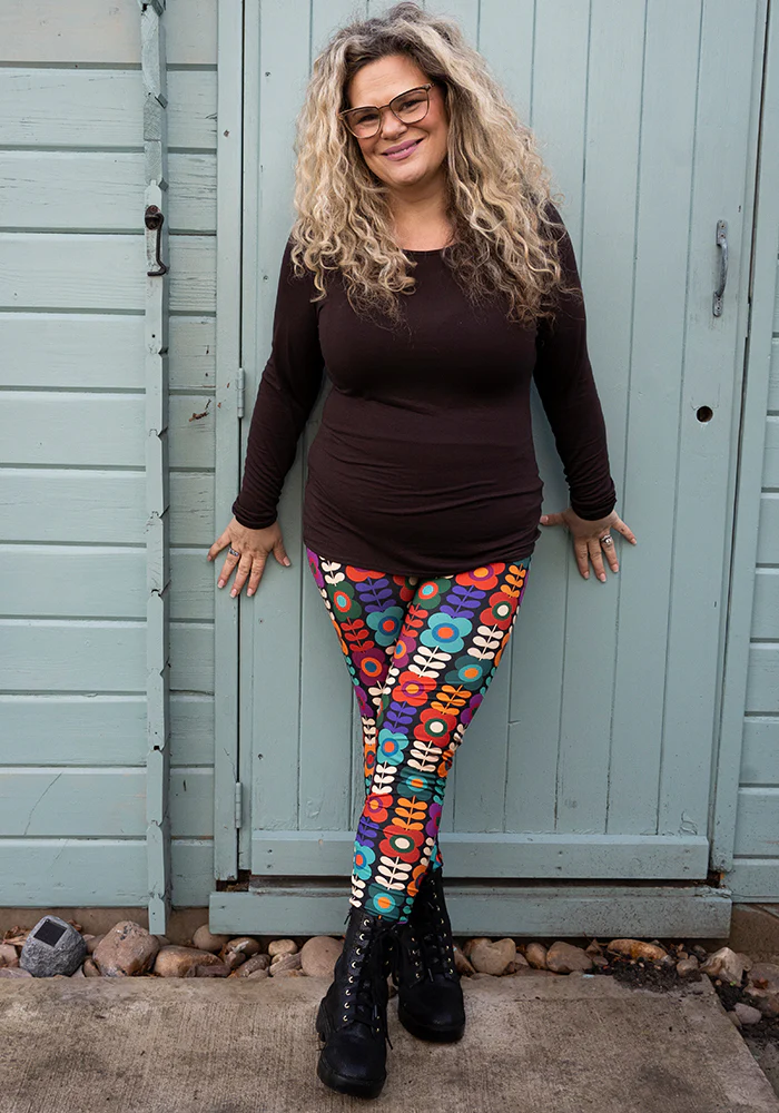 Heath Retro Flower Print Leggings - Image 6