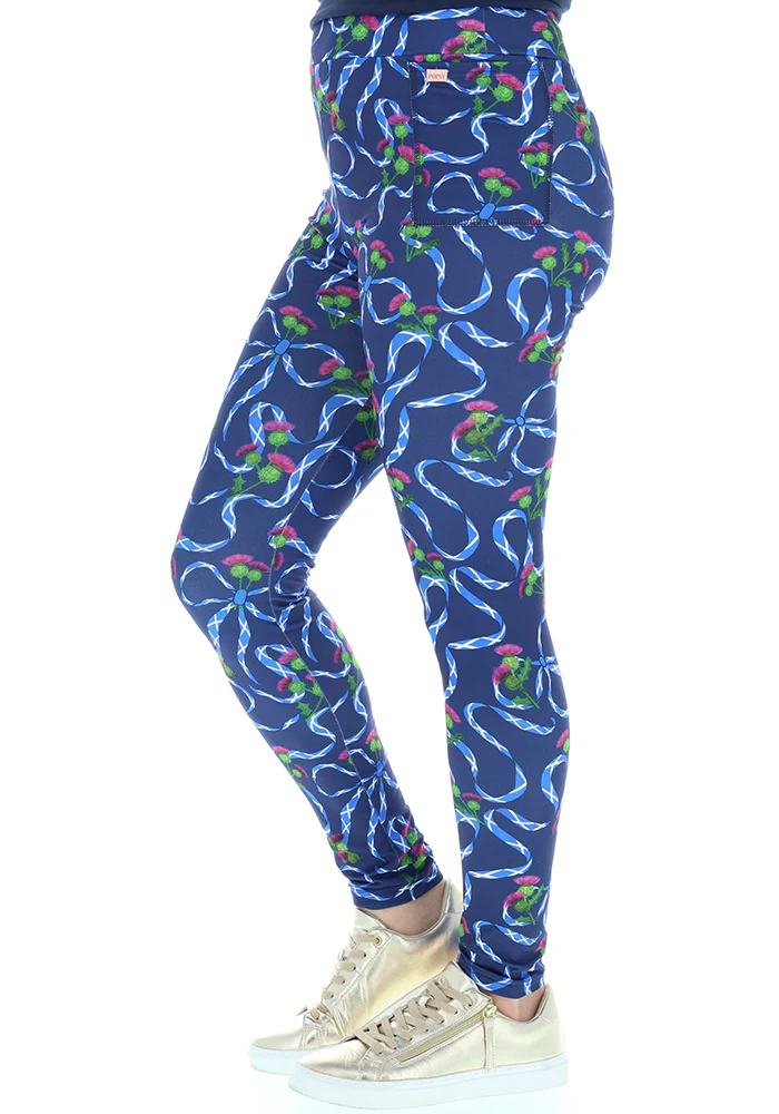 Heath Scotland Navy Print Leggings