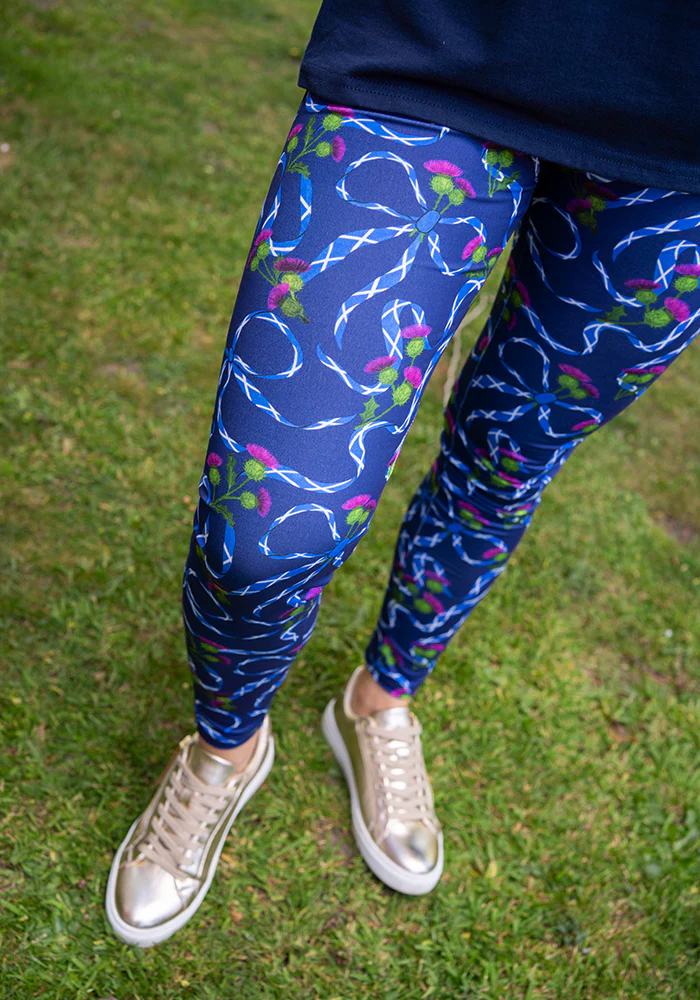 Heath Scotland Navy Print Leggings - Image 5