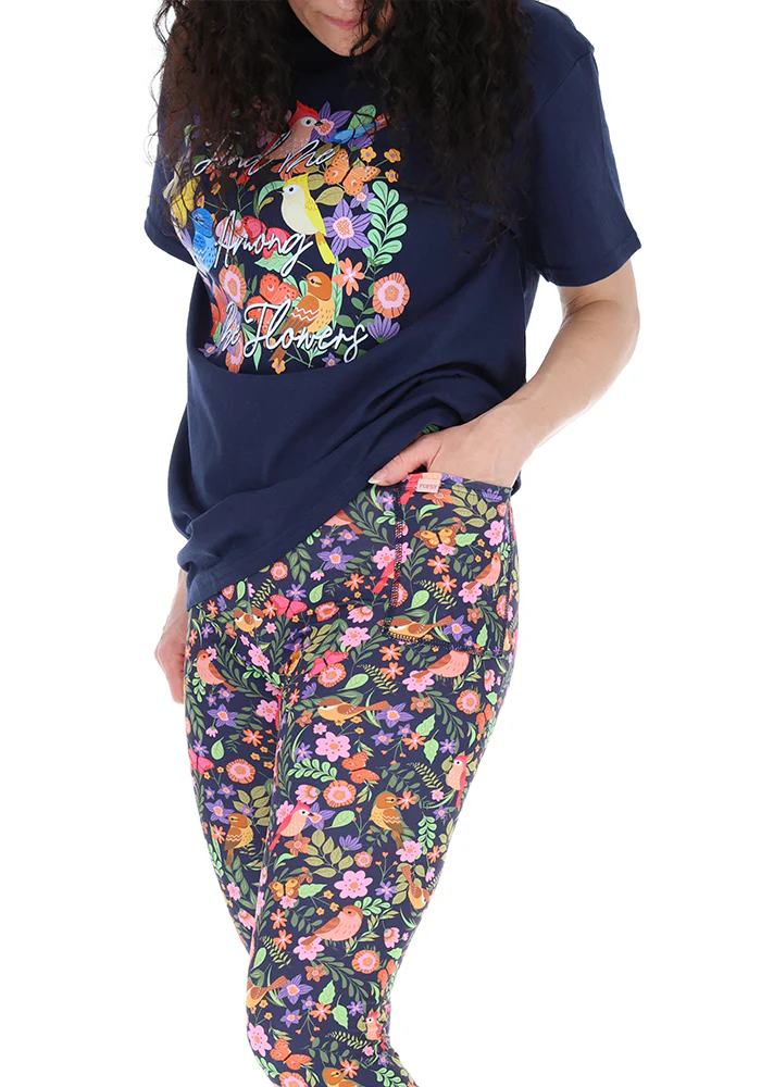 Heath Spring Bird Print Leggings - Image 4