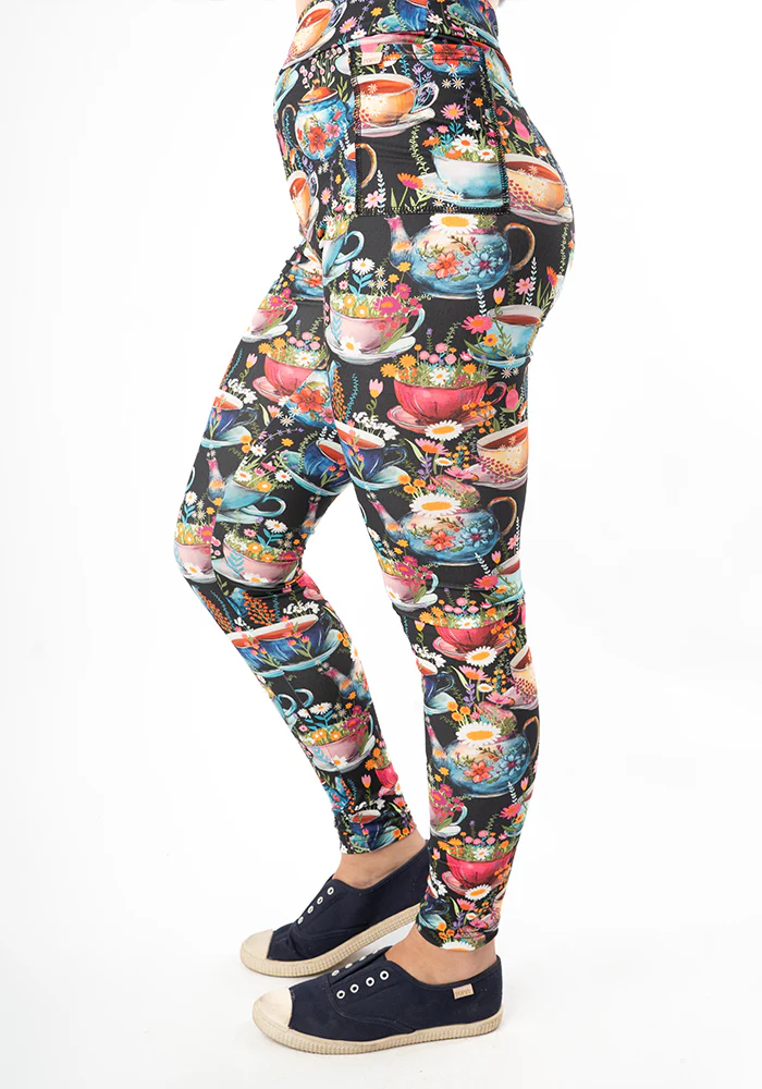 Heath Tea Cup Print Leggings - Image 3