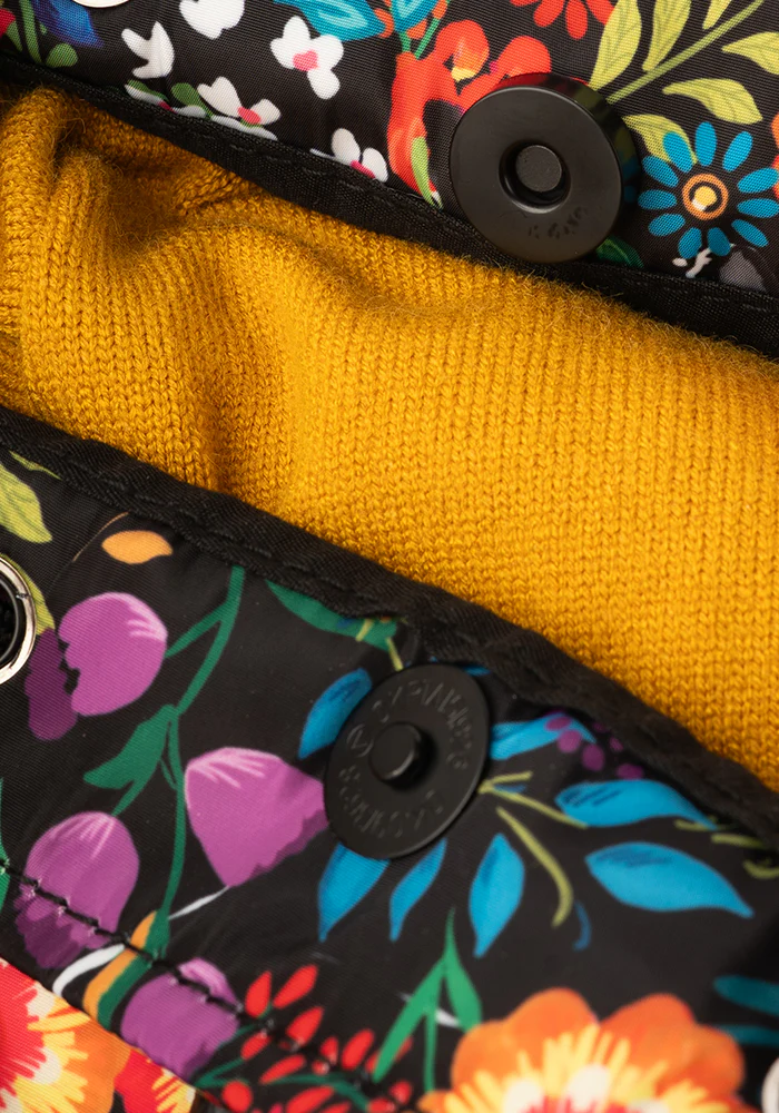 Hidden Cat Floral Print Drawstring Rucksack - Image 5
