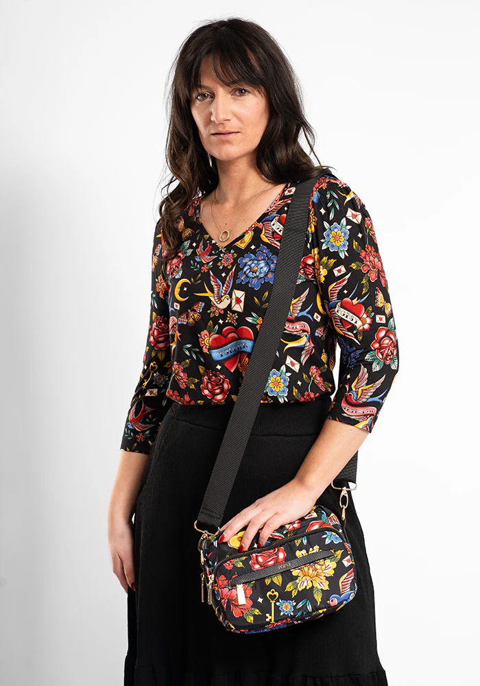 Ida Black Maxi Length Tiered Hem Skirt - Image 3
