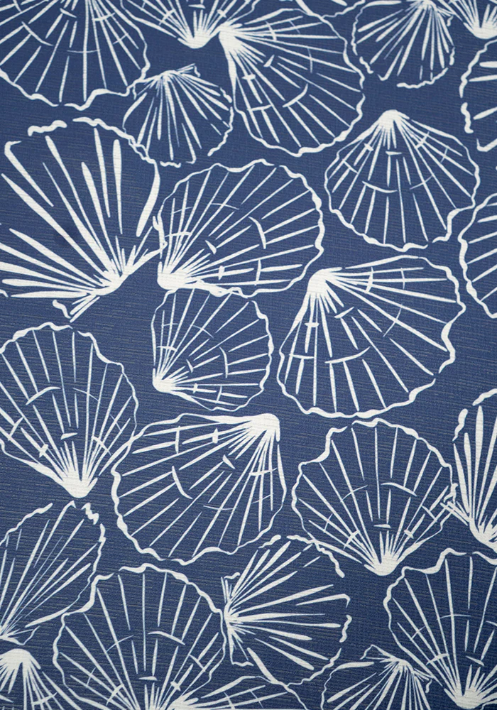 Indigo Scallop Shell Print Dress - Image 2