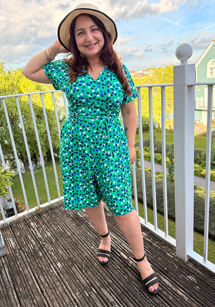 Iva Green Polka Dot Print Playsuit - Image 3