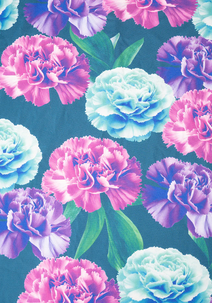 January Carnation Birth Flower Print Jersey Dress - Image 2
