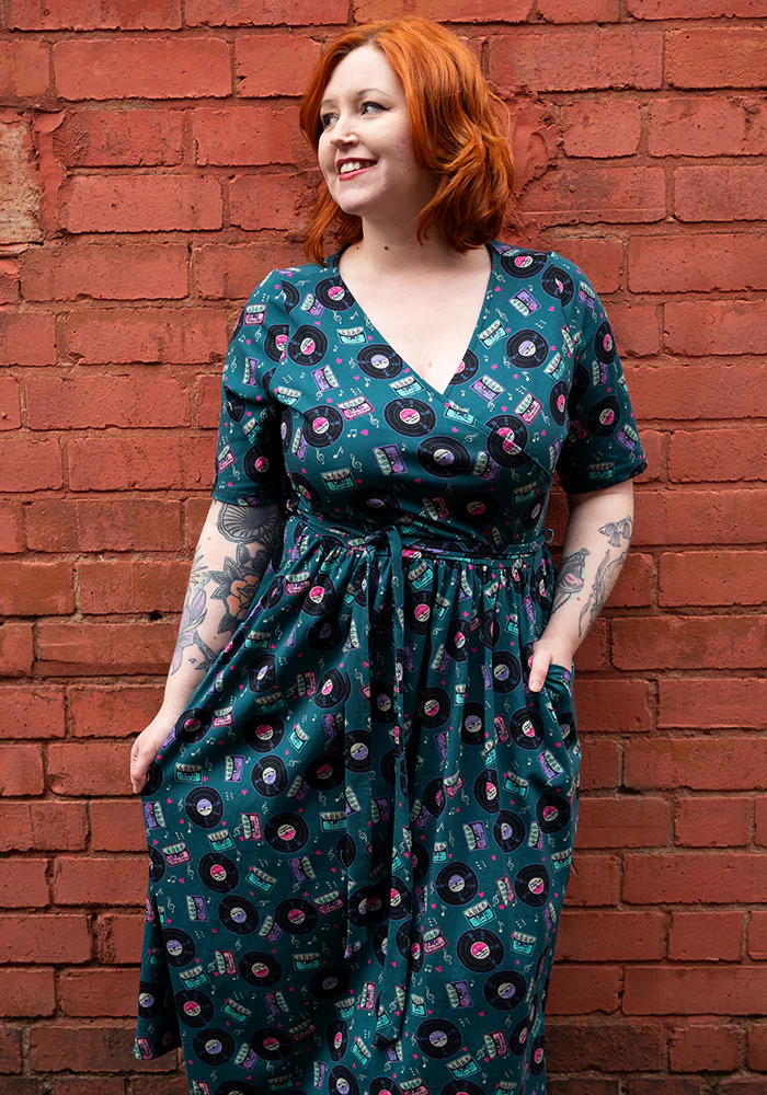 Jayleen Mixed Tape Mix Print Cotton Midi Dress - Image 6
