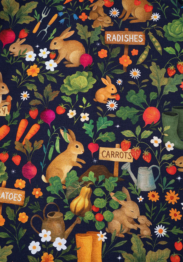 Jeanne Rabbit Garden Print Cotton Dress - Image 2