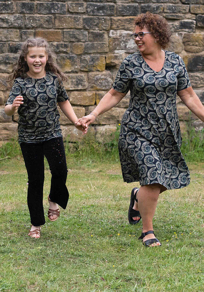 Jones Fossil Print Cotton Trapeze Dress - Image 11